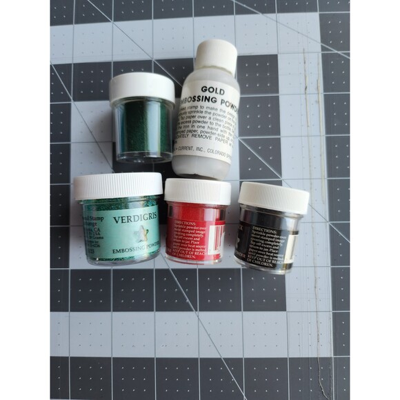 5 Jars of Embossing Powder B17 - Picture 1 of 2